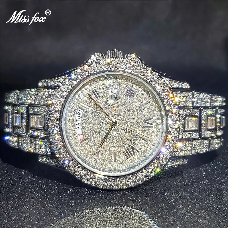 Luxury silver men's watch by Lamp Post with rose gold accents, perfect for gifting on birthdays or special occasions.