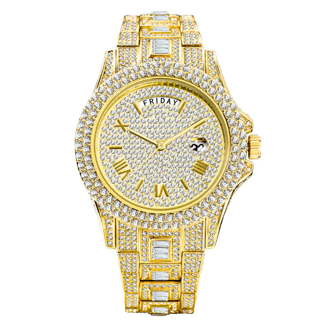 Rose gold luxury silver men's watch by Lamp Post featuring a sleek design, perfect for birthdays and gifting.