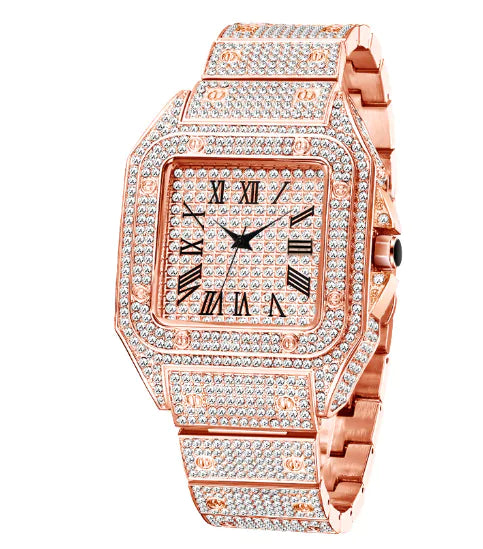 Silver MISSFOX Ice Out men's watch by Lamp Post, featuring a sleek watch face and durable strap in a detailed product image.