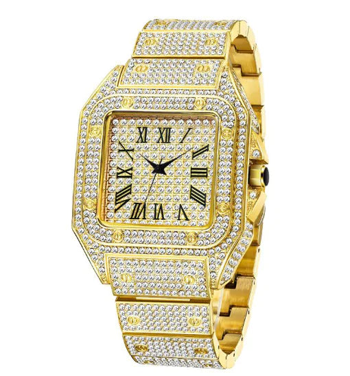 Silver Lamp Post MissFOX Ice Out men's watch with sleek design, featuring a round dial and stainless steel band.