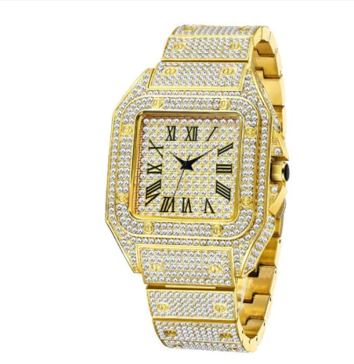 Silver square men's watch by Lamp Post, luxury watch design, ideal for a stylish boyfriend gift, with a sleek modern look.