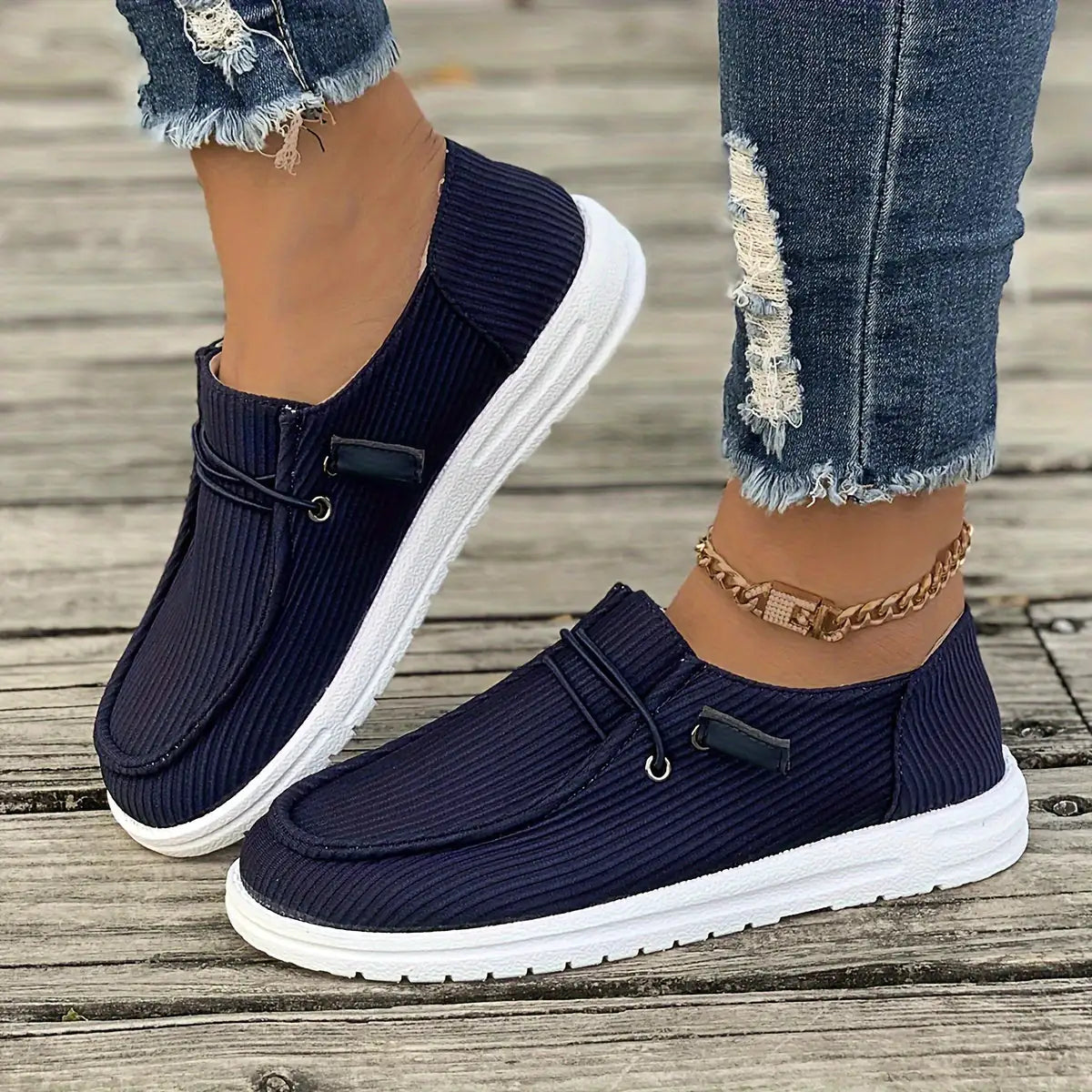 White Lamp Post non-slip women sneakers with comfortable design and textured soles, ideal for everyday casual wear.