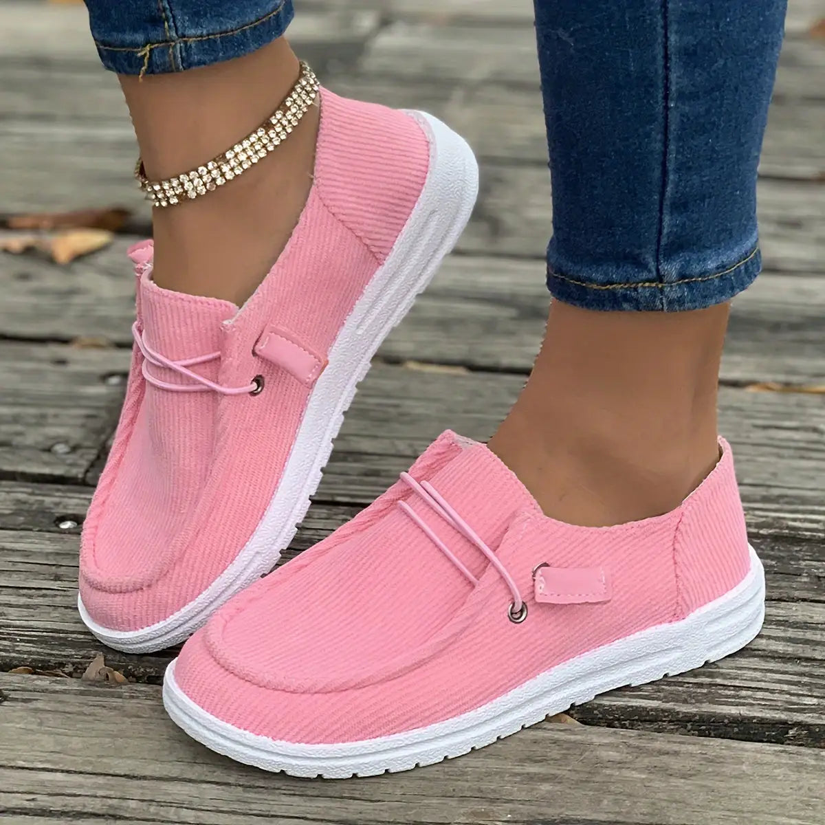 White Lamp Post non-slip women's sneakers with comfortable design and textured soles for secure grip.