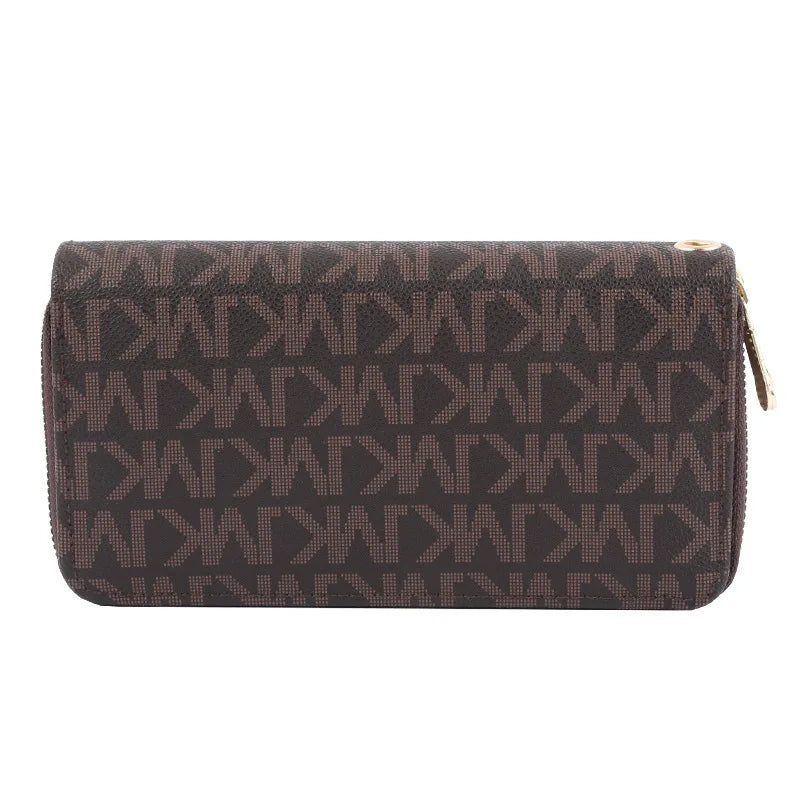 Luxurious Lamp Post female long wallet with double zippers, big letter, wristlet, phone and card holder, stylish women’s bag.