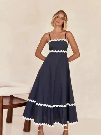 Black Benny Maxi Dress for women by Lamp Post, lightweight summer dress with flowing fabric and sleeveless design.