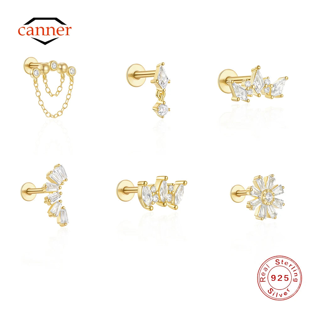 Lamp Post pierced stud earring for women, stylish and elegant jewelry suitable for parties and gift-giving.