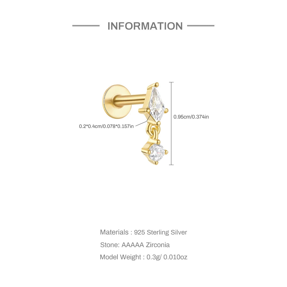 Lamp Post pierced stud earring for women, small gold-tone ear jewelry perfect for parties and gift-giving.
