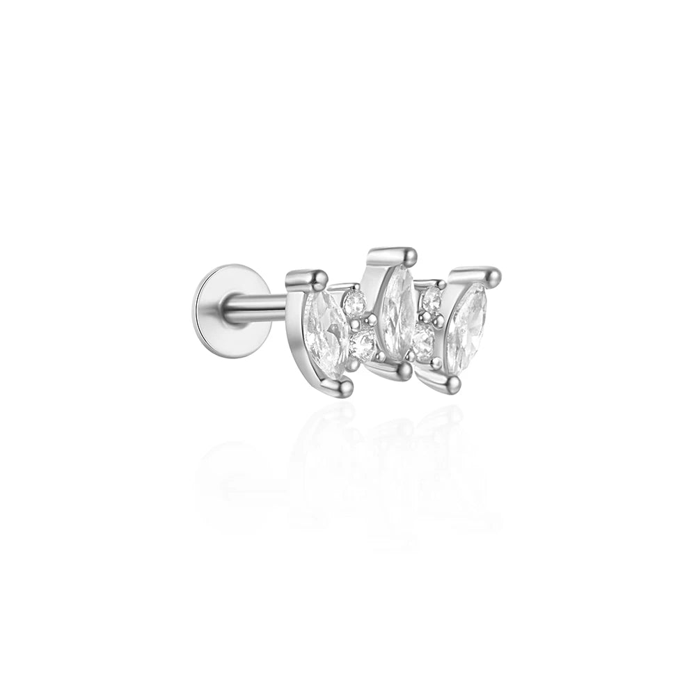 Lamp Post pierced stud earring for women, elegant jewelry suitable for parties or as a gift, showcasing a stylish earring design.