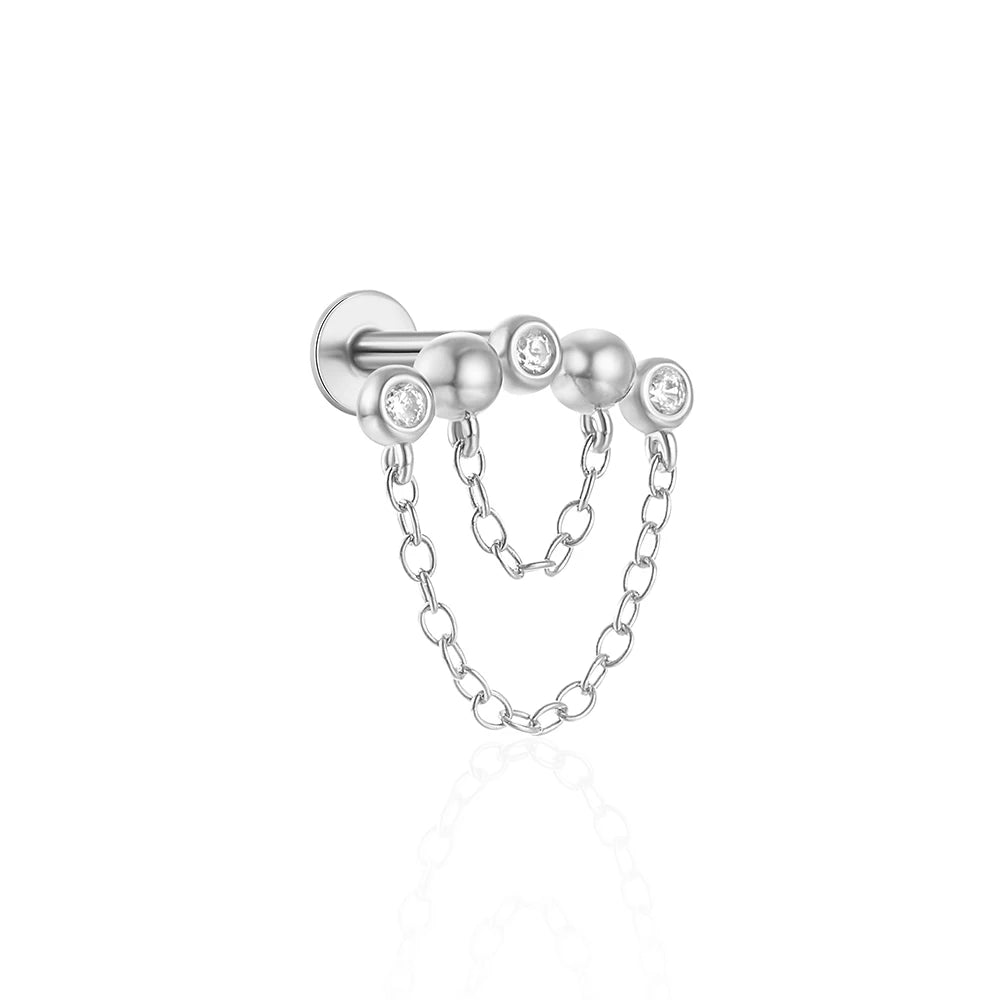 Lamp Post pierced stud earring for women, stylish jewelry suitable for parties and gifting, featuring a sleek, elegant design.