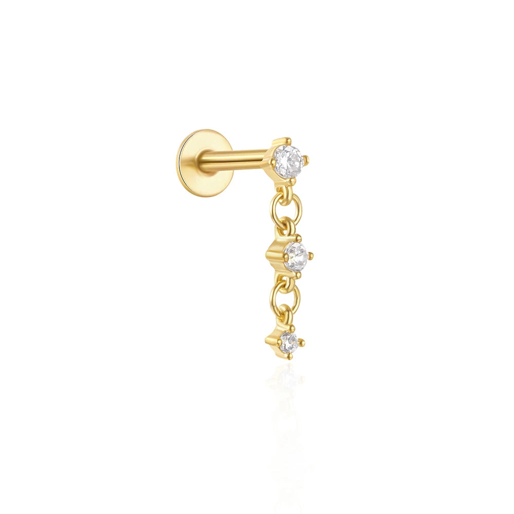 Lamp Post pierced stud earring for women, stylish ear jewelry perfect for parties or gifting occasions.