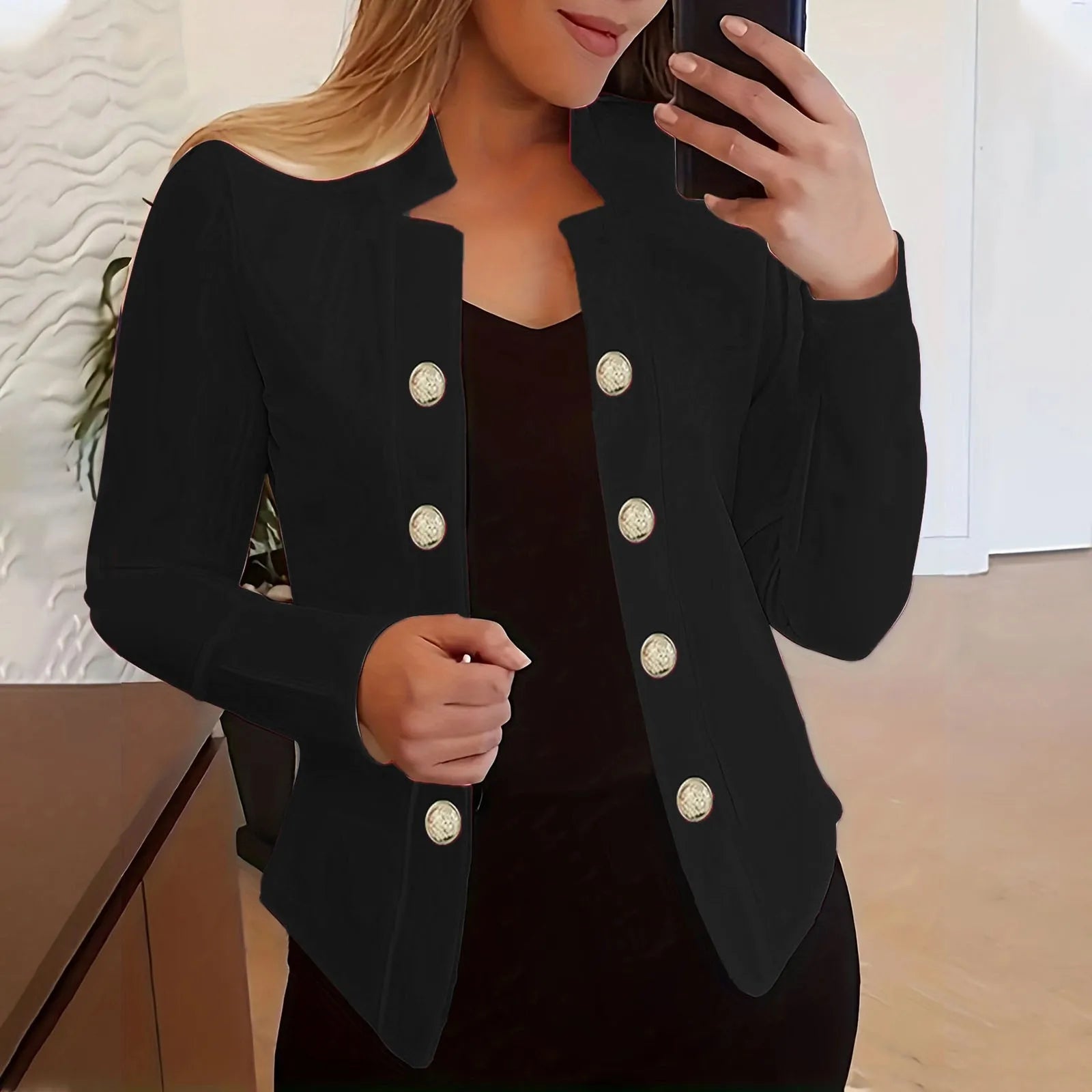 Pink women's jacket and cardigan by Lamp Post, long sleeve fashion coat, stylish women’s suit for casual or formal wear.