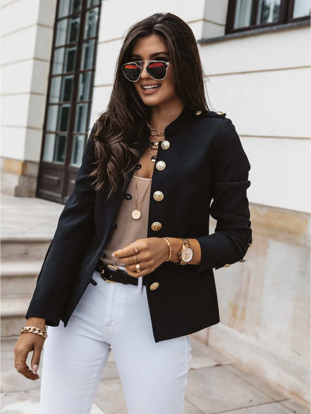 Red waterproof winter women’s long sleeve jacket by Lamp Post, designed for warmth and protection in cold weather.