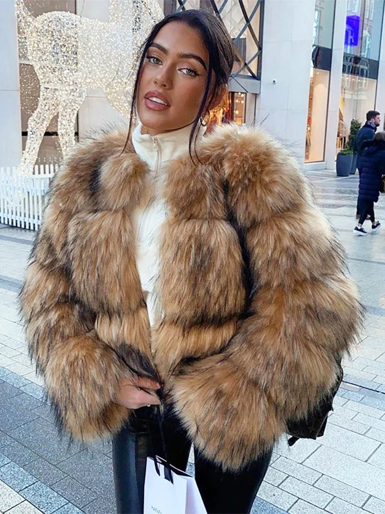 Yellow women's winter fashion coat by Lamp Post featuring grey tips, stylish women jacket for cold weather.