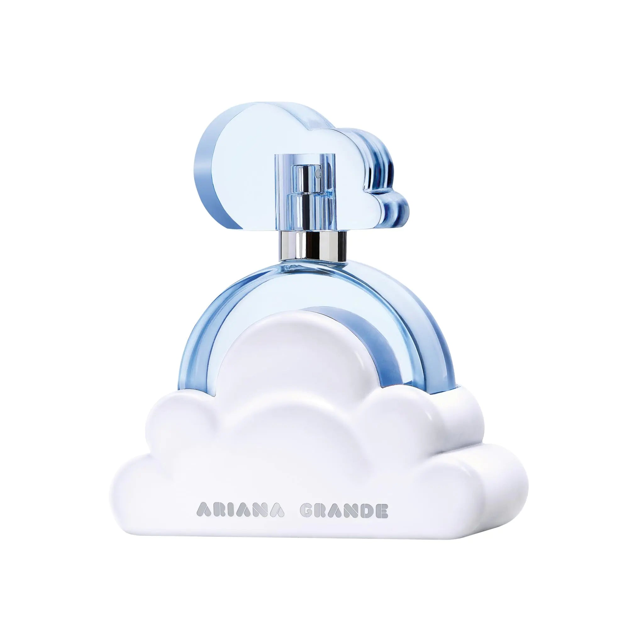 Lamp Post Ariana Grande Cloud women’s perfume with lavender, coconut, vanilla, and pear notes in a 1 oz bottle.