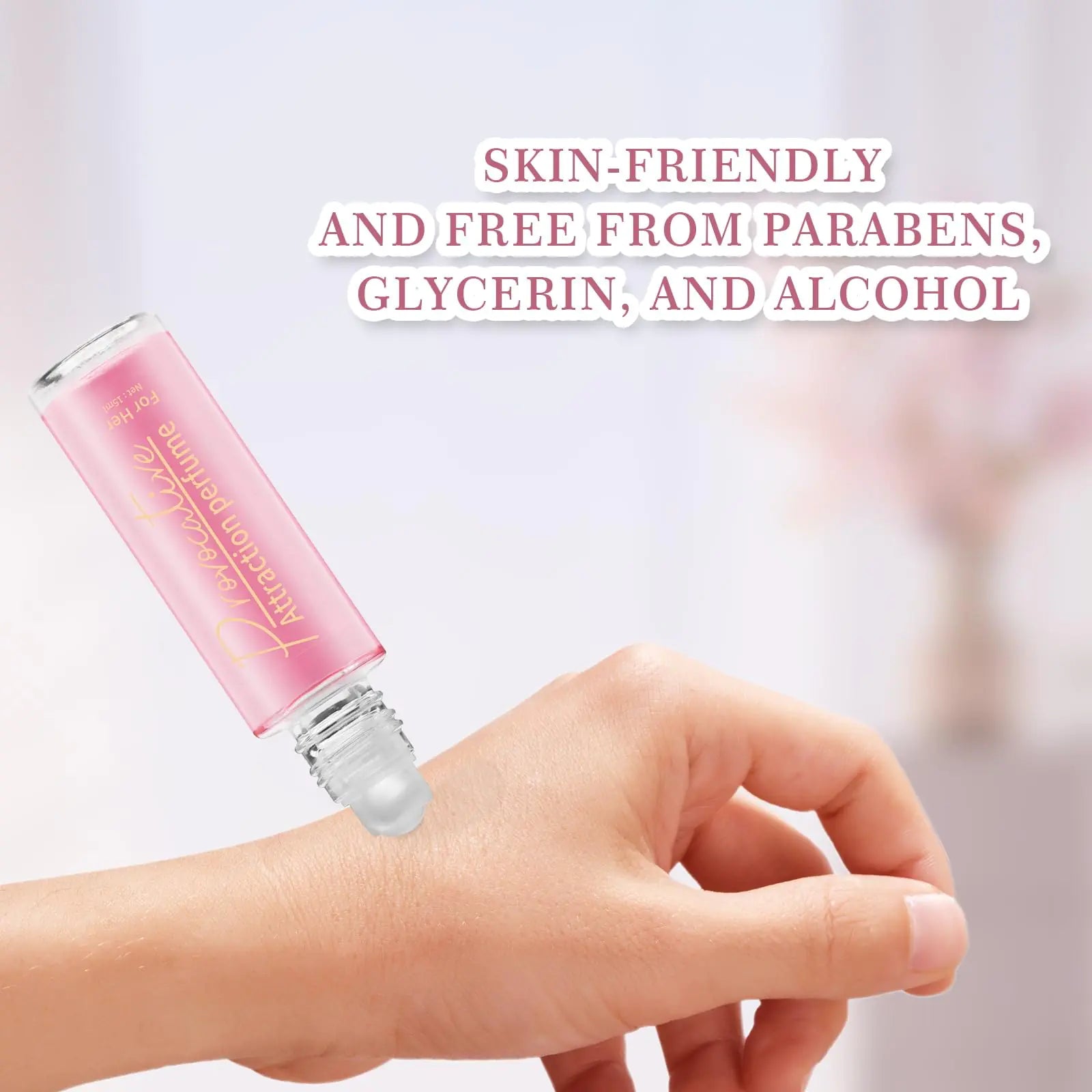 Lamp Post women's perfume bottle with pink floral design, a fragrance to attract men, featuring elegant packaging.
