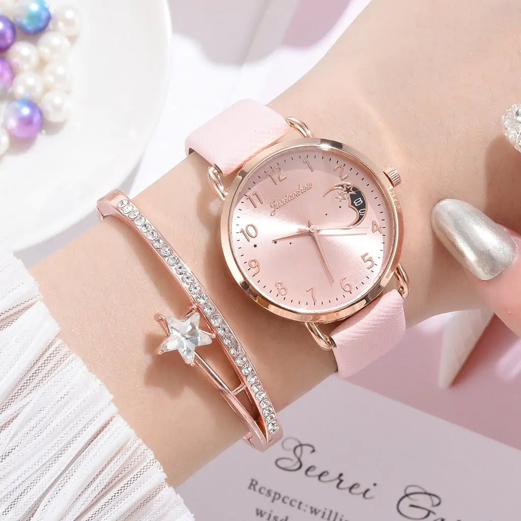 Elegant women's bracelet and watch set by Lamp Post, featuring coordinated jewelry with a stylish design.
