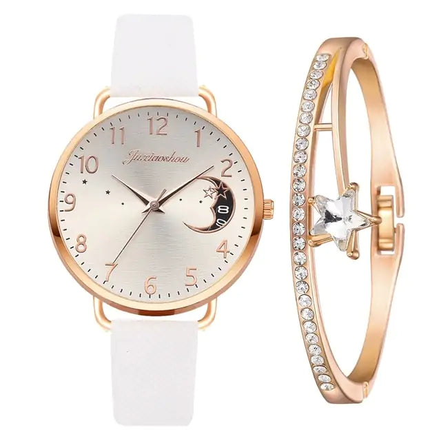 Women bracelet and watch set by Lamp Post, featuring a stylish bracelet and matching watch in a coordinated design.