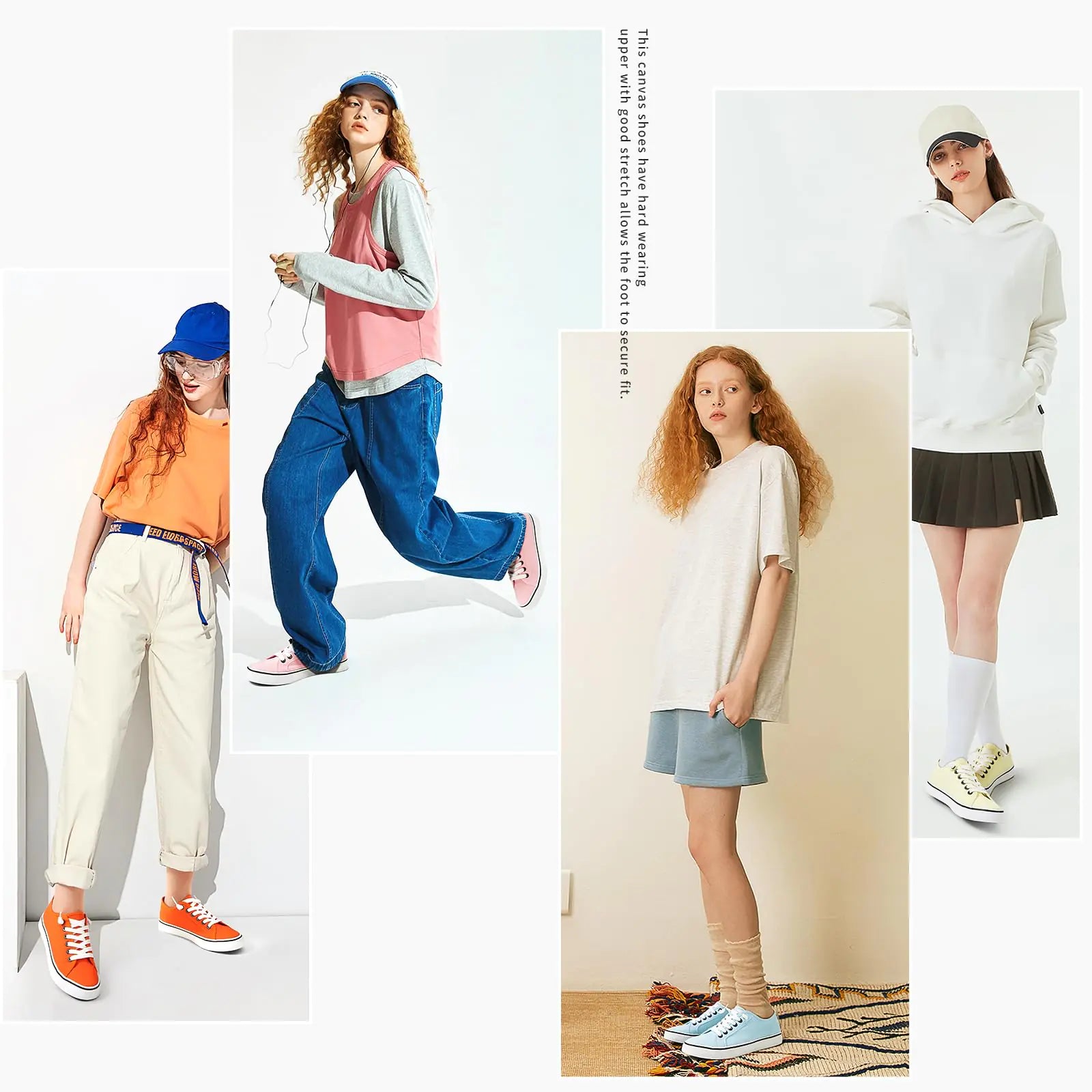 Yellow women's canvas sneaker by Lamp Post with white rubber sole and laces, casual footwear for everyday wear.