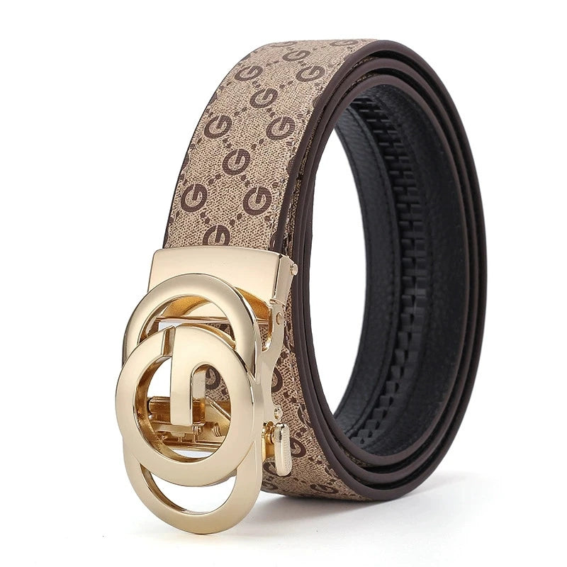 Genuine leather men's belt by Lamp Post, casual luxury fashion belt with top-quality leather and stylish design.