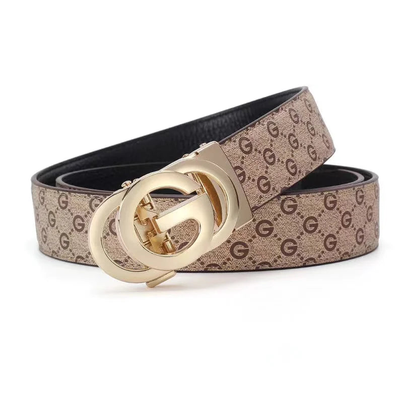 Genuine leather men's belt by Lamp Post, casual luxury fashion accessory with stylish design and durable construction.