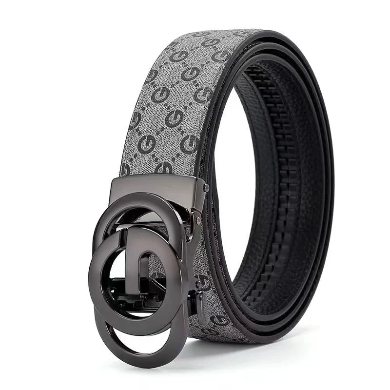 Genuine leather men's belt by Lamp Post, casual luxury fashion accessory with a gunmetal buckle, 130cm length.