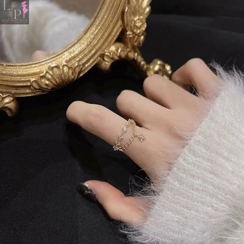 Star Pendant Open Ring for Women My Store