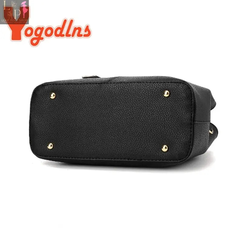 Yogodlns designer leather women's handbag with multiple compartments, stylish and luxury fashion shoulder bag for women.