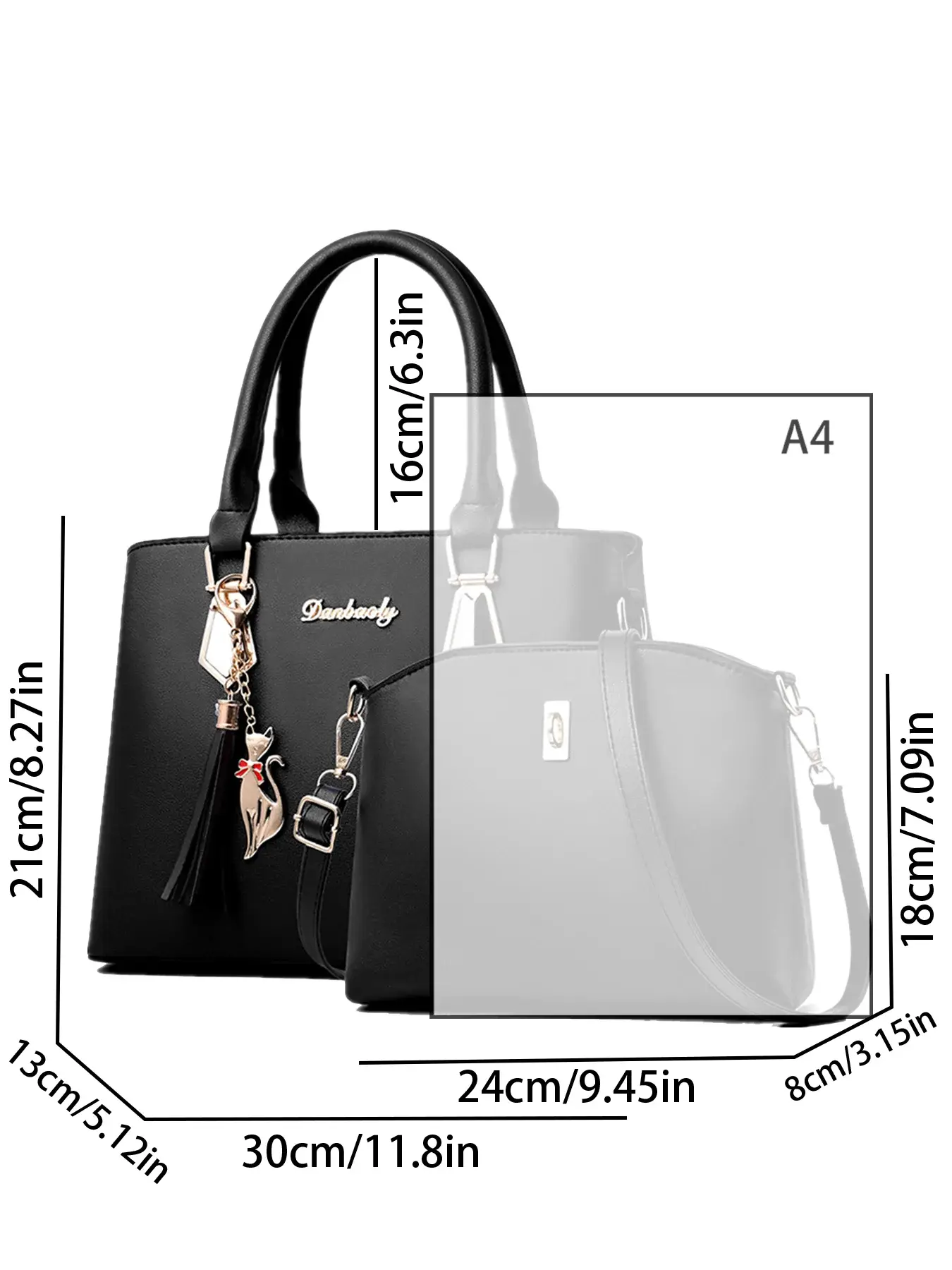 White stylish women's handbag from My Store, simple Korean shoulder and messenger bag with a versatile design.