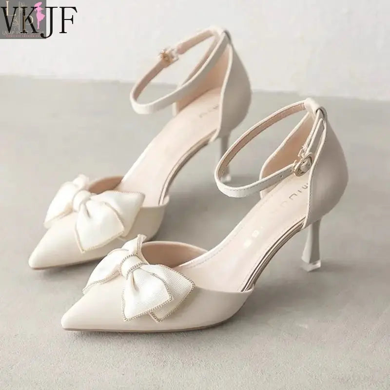 White women's elegant dress heels with a sleek design, suitable for weddings and bridal parties, by My Store.
