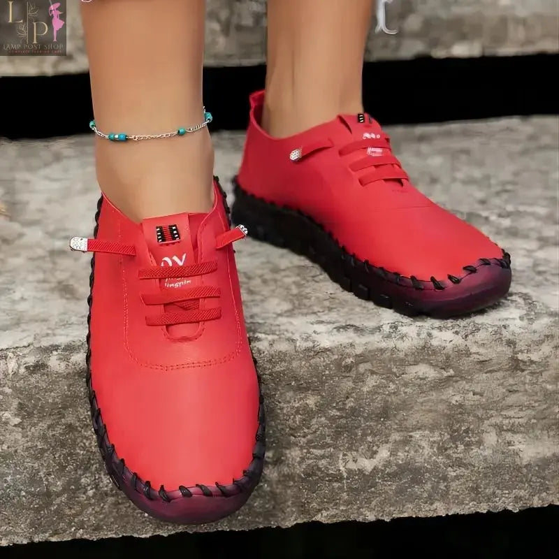 Black women's summer leather handmade shoes with lightweight oxford design, soft soles, and a comfortable fit in large sizes.