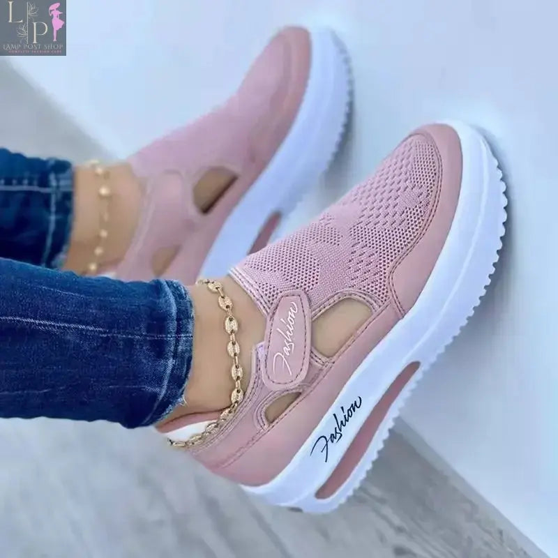 Blue women's platform sneakers with breathable, casual sport design, vulcanized construction, and fashionable tennis-style footwear.
