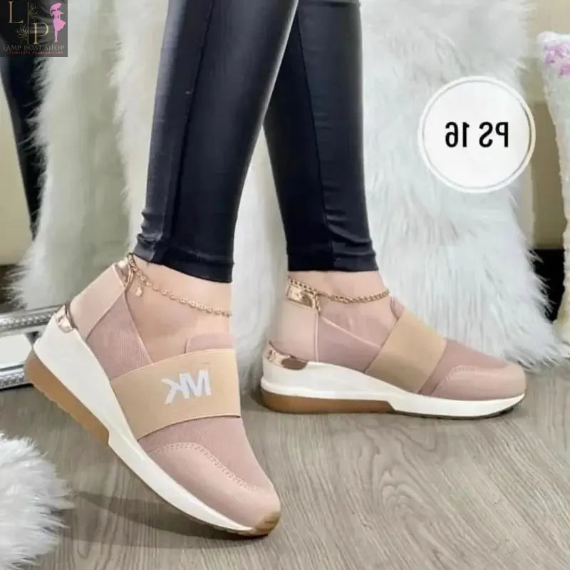 Pink casual women's shoes by My Store, stylish and comfortable footwear for 2024, shown in a close-up image.