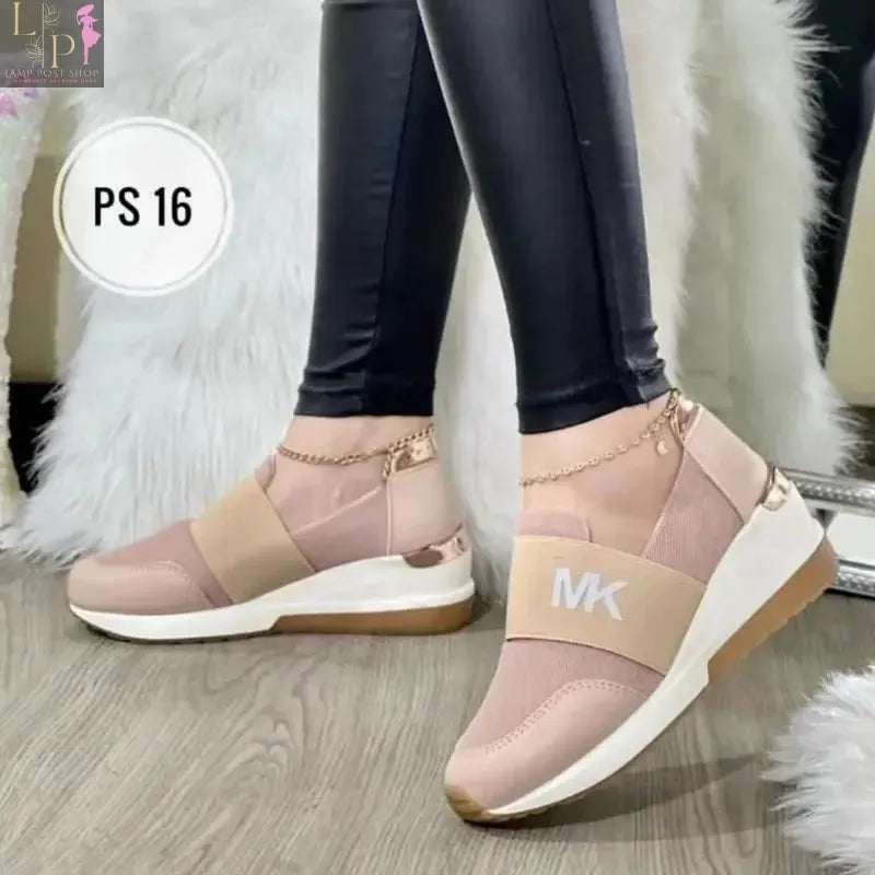 Pink women's casual shoes by My Store, stylish and comfortable footwear for 2024, shown on a clean background
