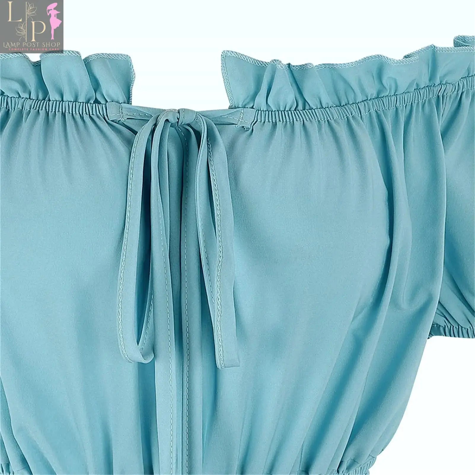 Renaissance Costume Women Medieval Chemise Dress Peasant Tops Irish Under Dress Small Light Blue Lamp Post