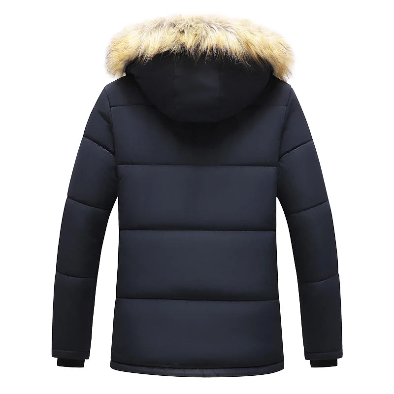 Men winter coat with hood