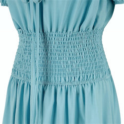 Renaissance Costume Women Medieval Chemise Dress Peasant Tops Irish Under Dress Small Light Blue